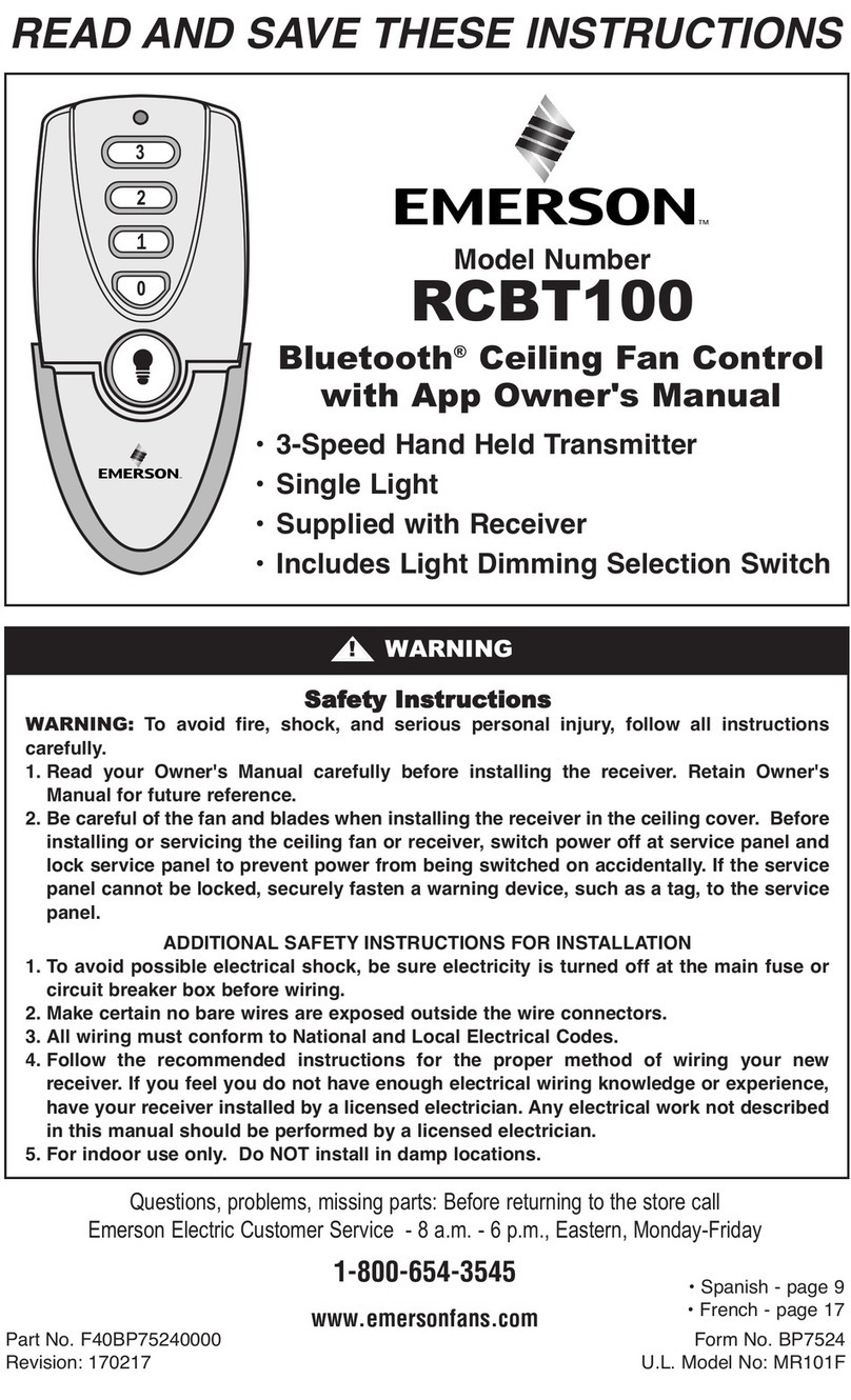 Emerson RCBT100 owner's manual