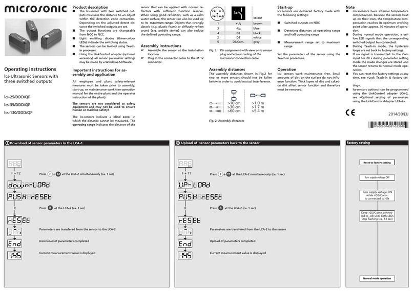 Microsonic lcs-25/DDD/QP User manual