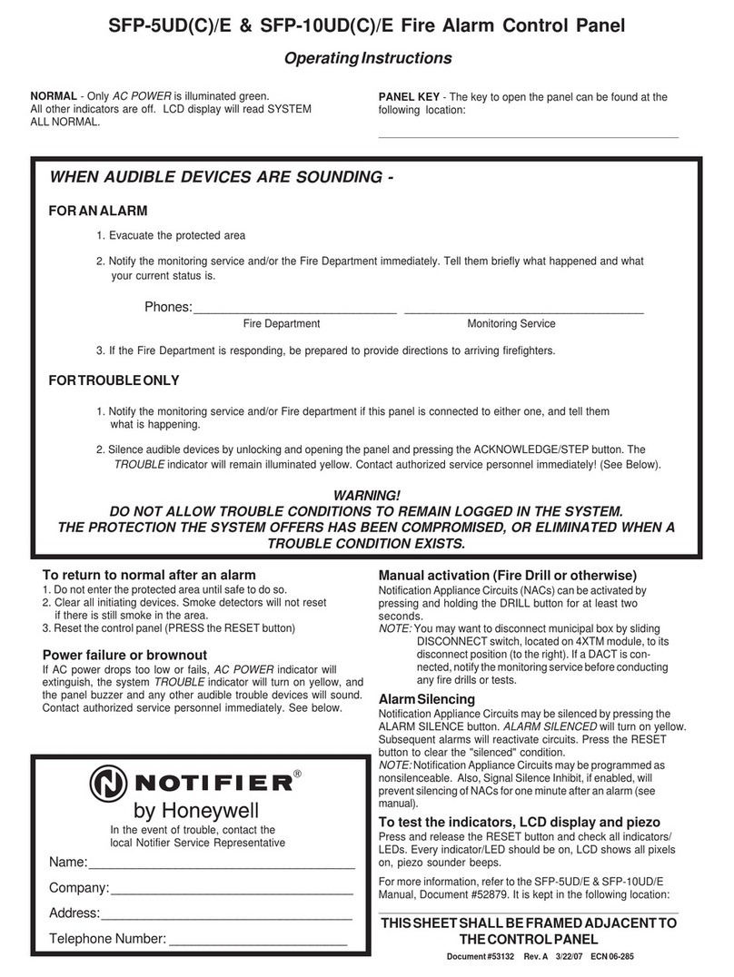 Notifier SFP-5UD(C)/E User manual Notifier SFP-5UD(C)/E User manual
