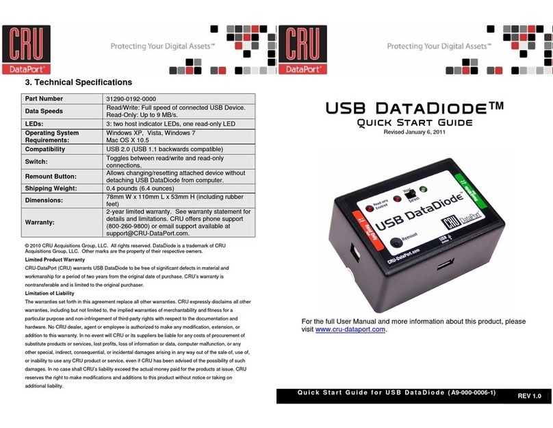CRU Dataport USB DataDiode quick start guide