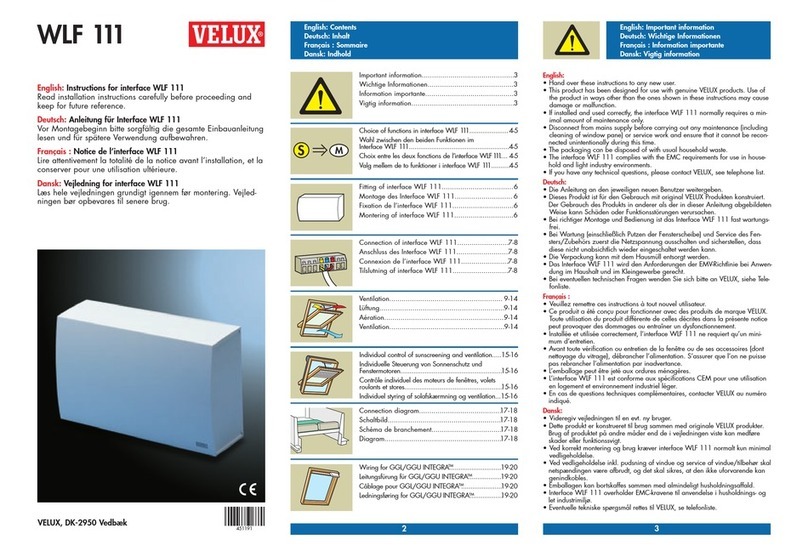 Velux WLF 111 instructions