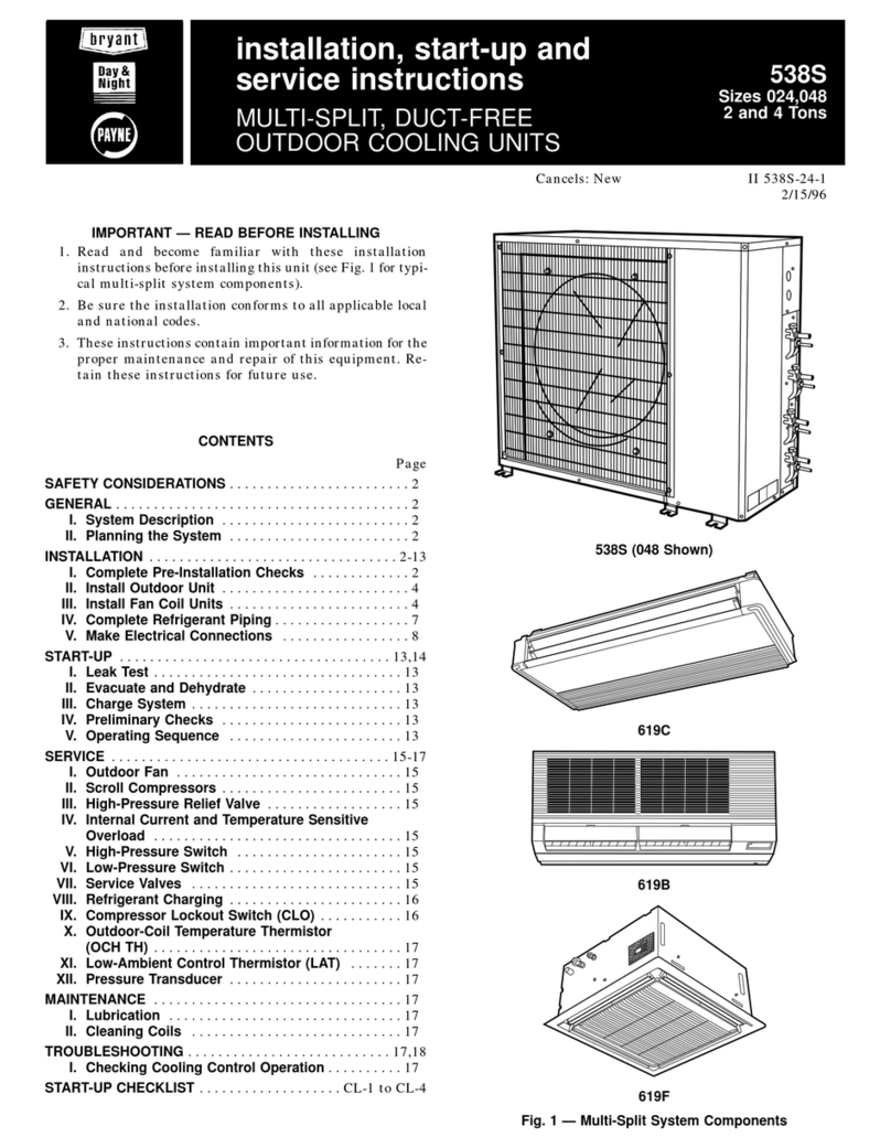 Bryant 619B Dimensions and installation guide