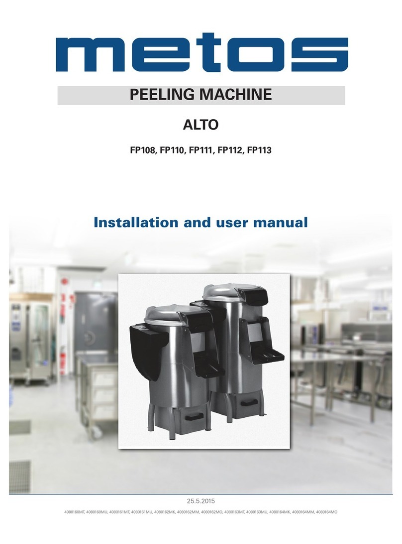 Metos Alto FP108 Installation and user manual