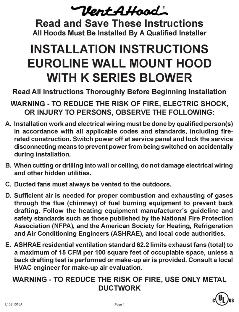 VentAHood K Series installation instructions VentAHood K Series installation instructions