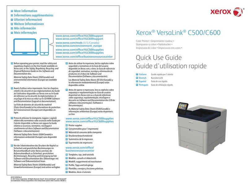 Xerox VersaLink C500 Operating manual Xerox VersaLink C500 Operating manual