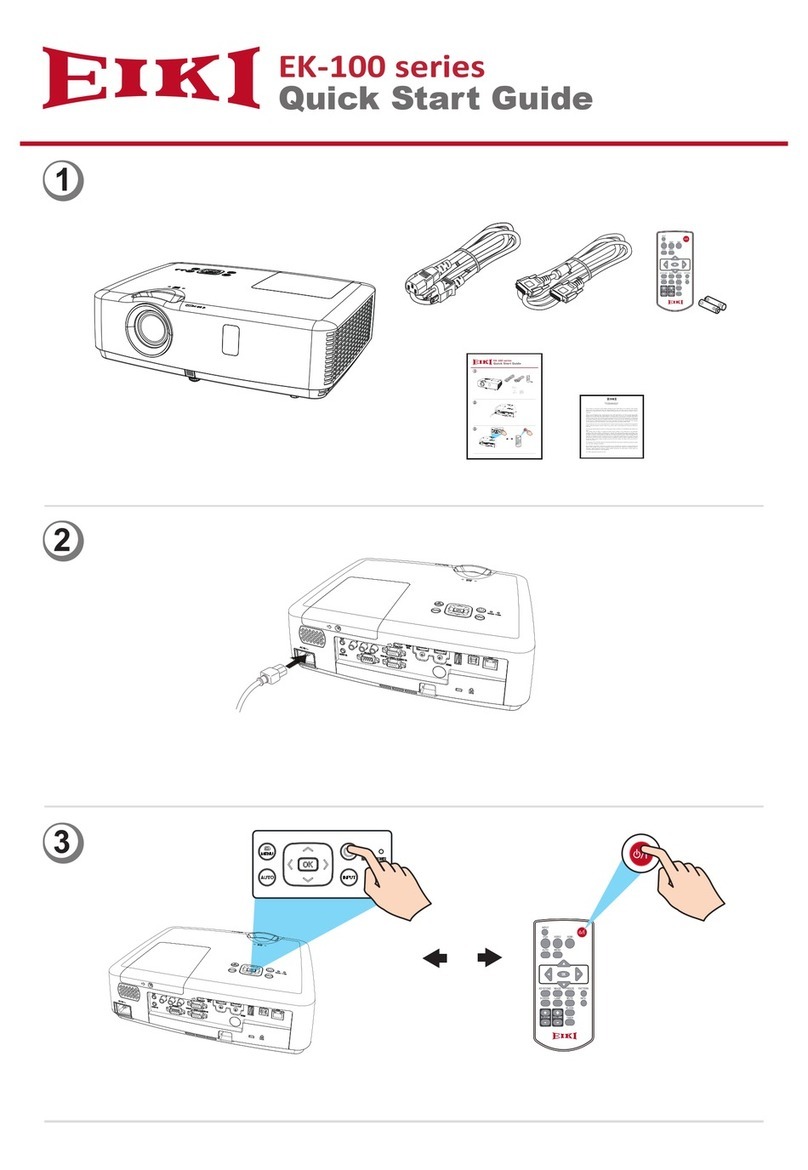 Eiki EK-100 series Quick start up guide