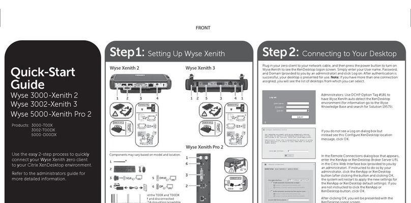 Dell Wyse 3000-Xenith 2 User manual