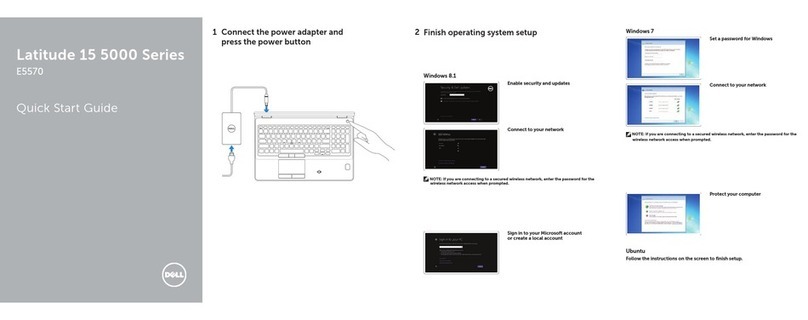 Dell Latitude E5570 quick start guide