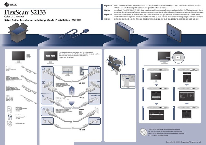 Eizo FlexScan S2133 User manual