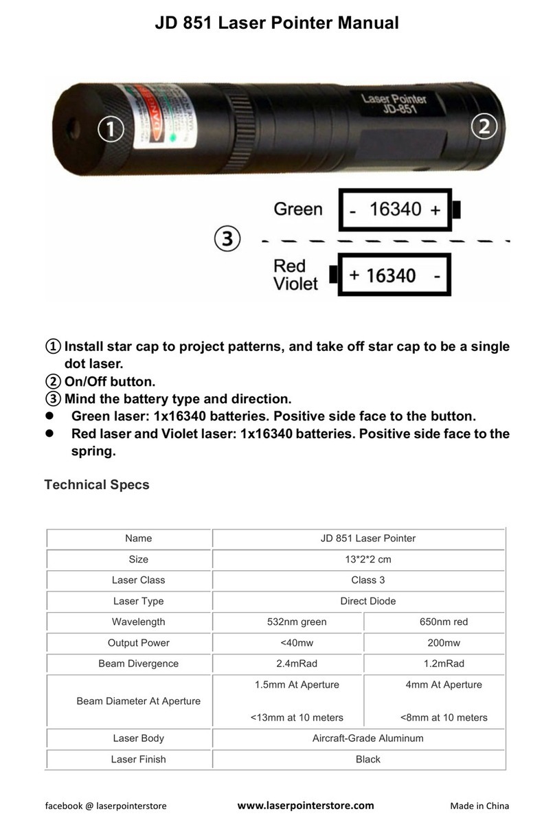 laserpointerstore JD 851 User manual