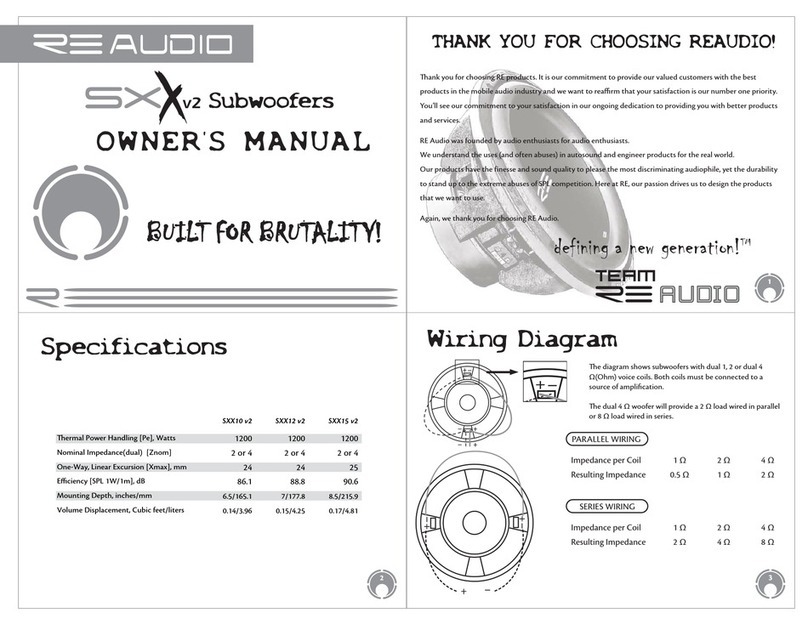 RE Audio SXX10 v2 User manual