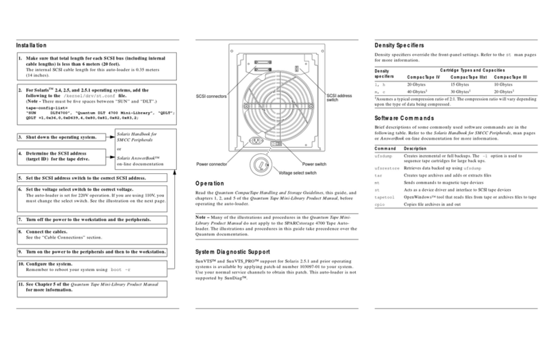Sun Microsystems DLT4700 User manual