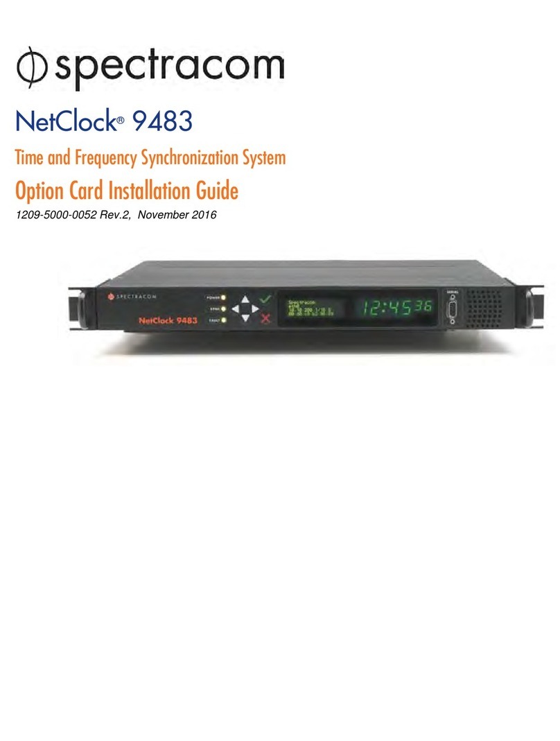 Spectracom NetClock 9483 User manual