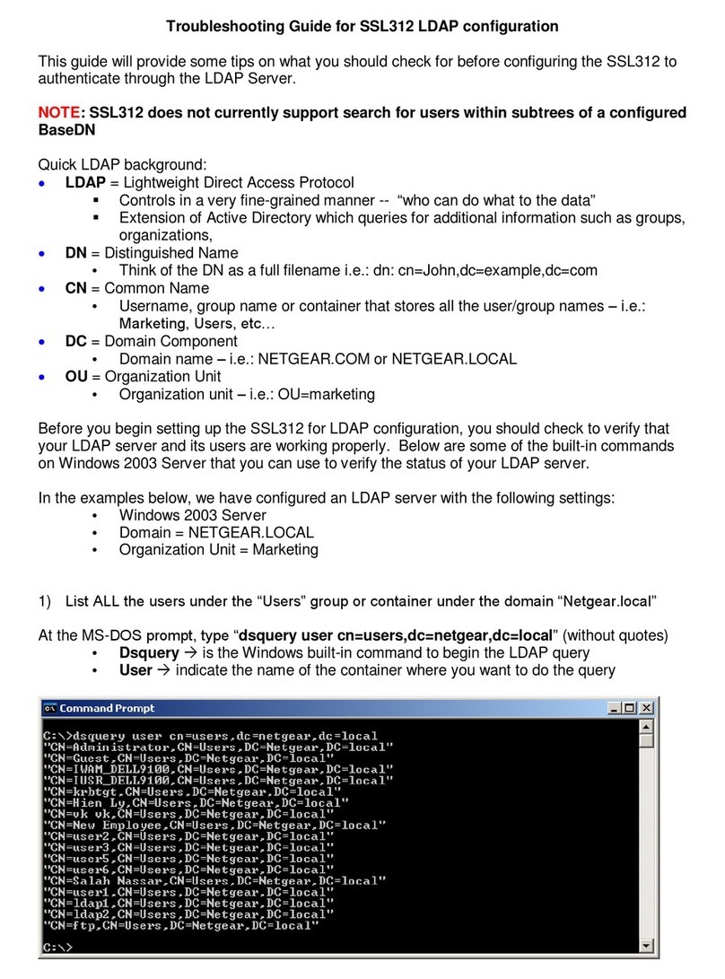 NETGEAR SSL312 - ProSafe SSL VPN Concentrator 25 troubleshooting guide