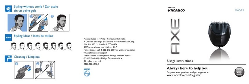 Philips AXE XA513 Usage instructions