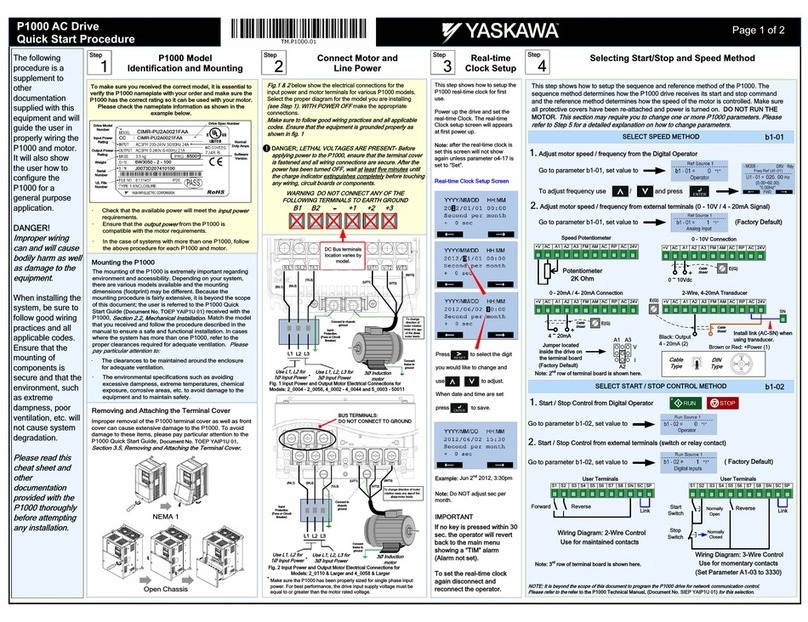 YASKAWA P1000 quick start guide
