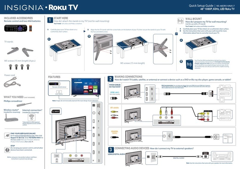 Insignia Roku TV NS-48DR510NA17 User manual