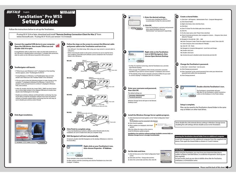 Buffalo TeraStation Pro WSS User manual