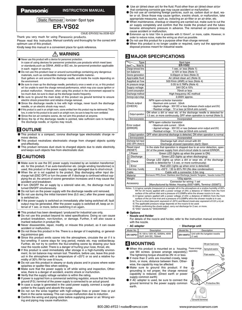Panasonic ER-VS02 instruction manual