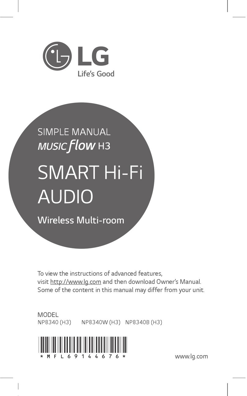 LG Music Flow H3 Specification sheet
