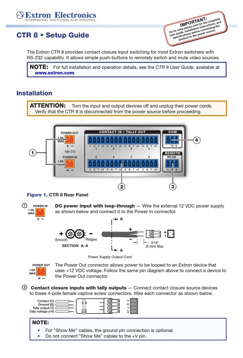 Extron electronics CTR 8 User manual