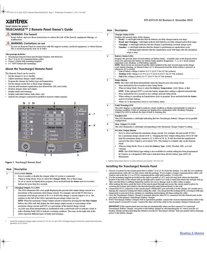 Xantrex TrueCharge 2 User manual