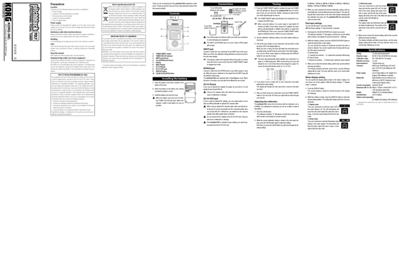 Korg pitchblack POLY User manual Korg pitchblack POLY User manual