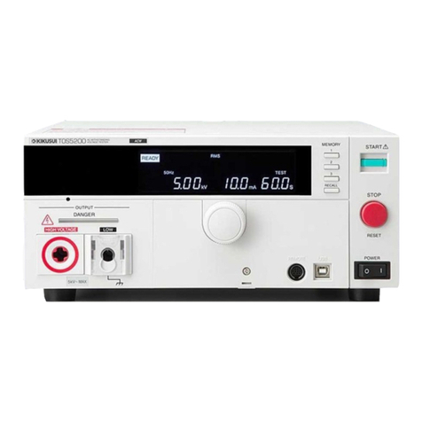 Kikusui TOS5200 user manual