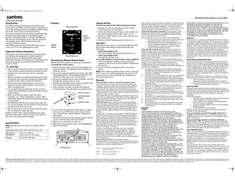 Xantrex PROwatt SW manual