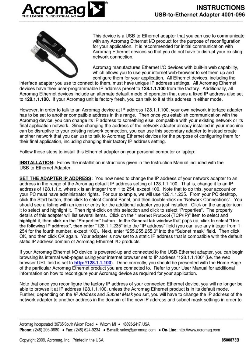 Acromag 4001-096 instruction manual