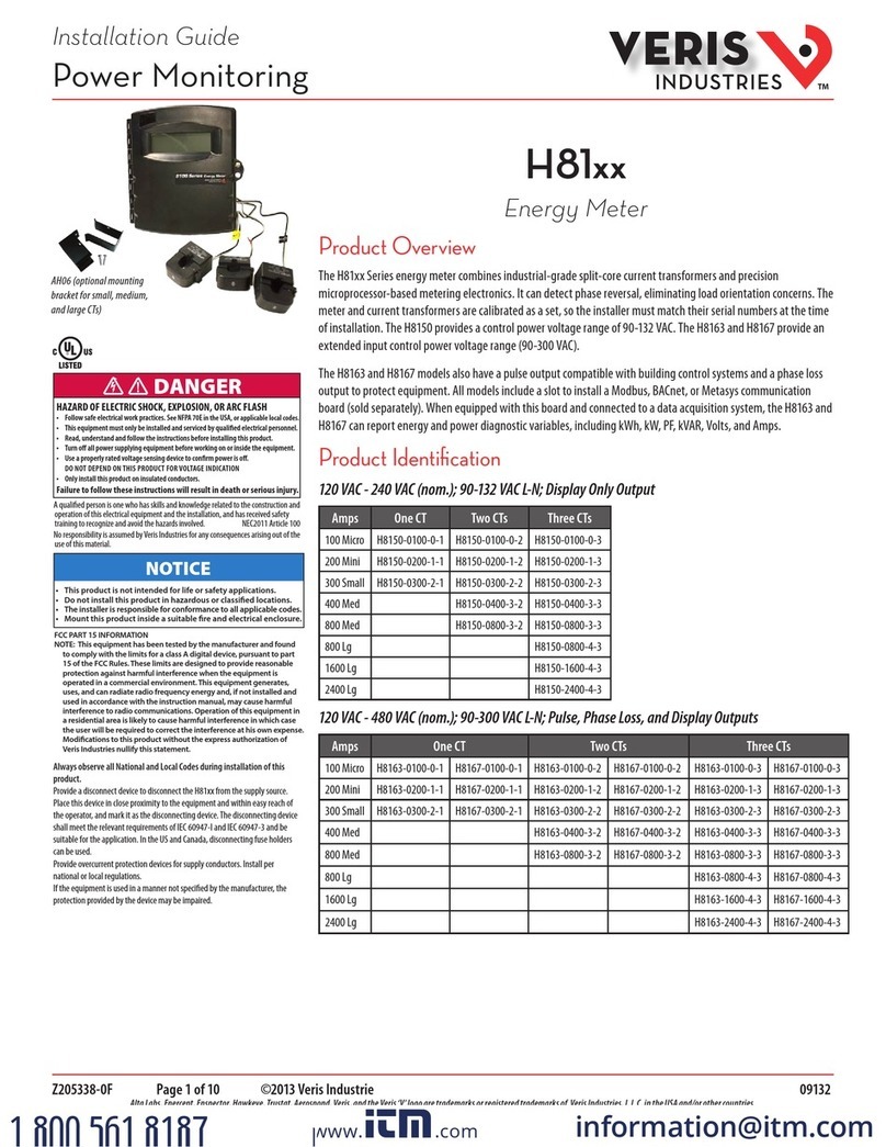 Veris H8150-0100-0-1 installation guide