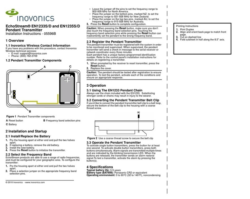 Invonics EchoStream EN1233S User manual