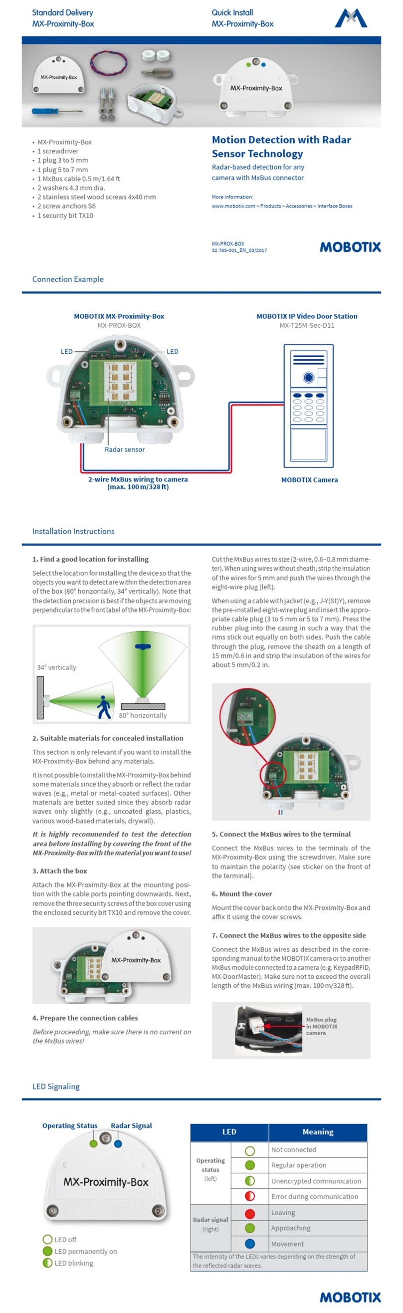 Mobotix MX-Proximity-Box Quick install