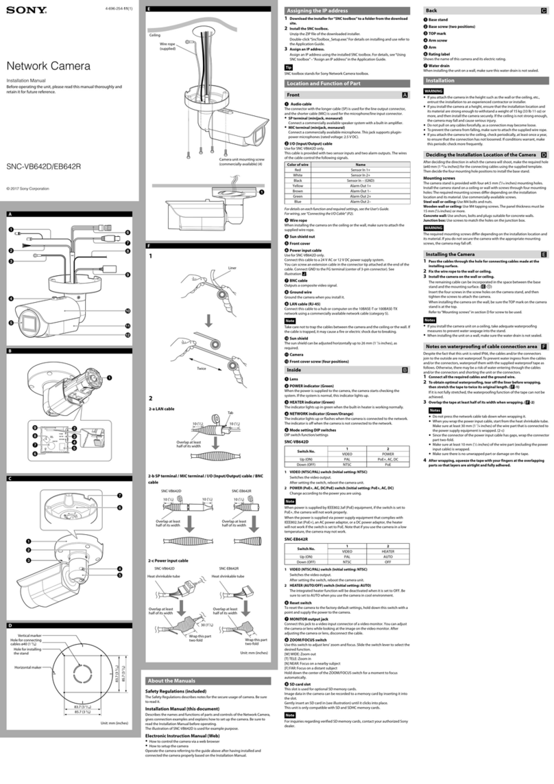 Sony SNC-VB642D User manual