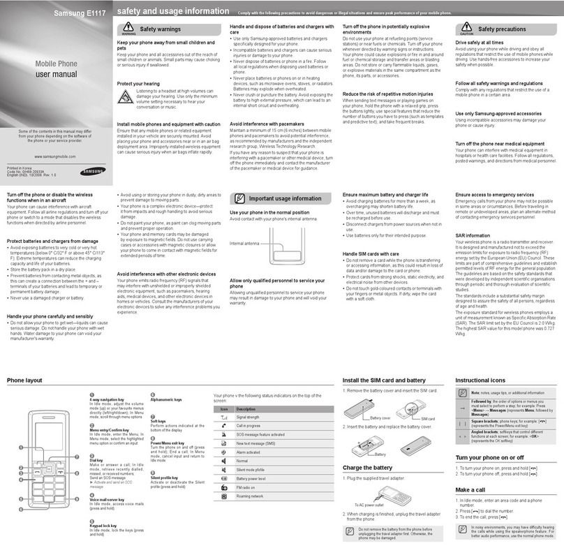 Samsung E1117 User manual