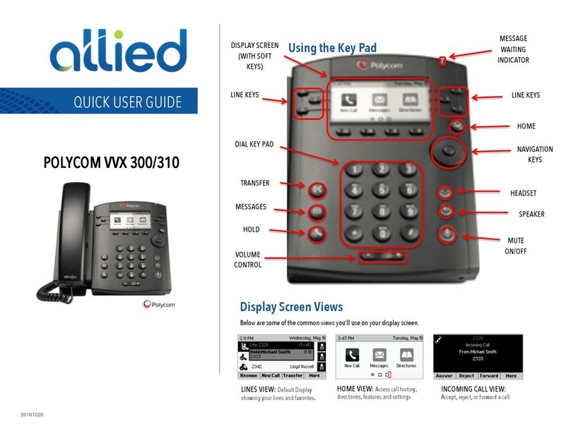 Polycom VVX 300 Instruction manual