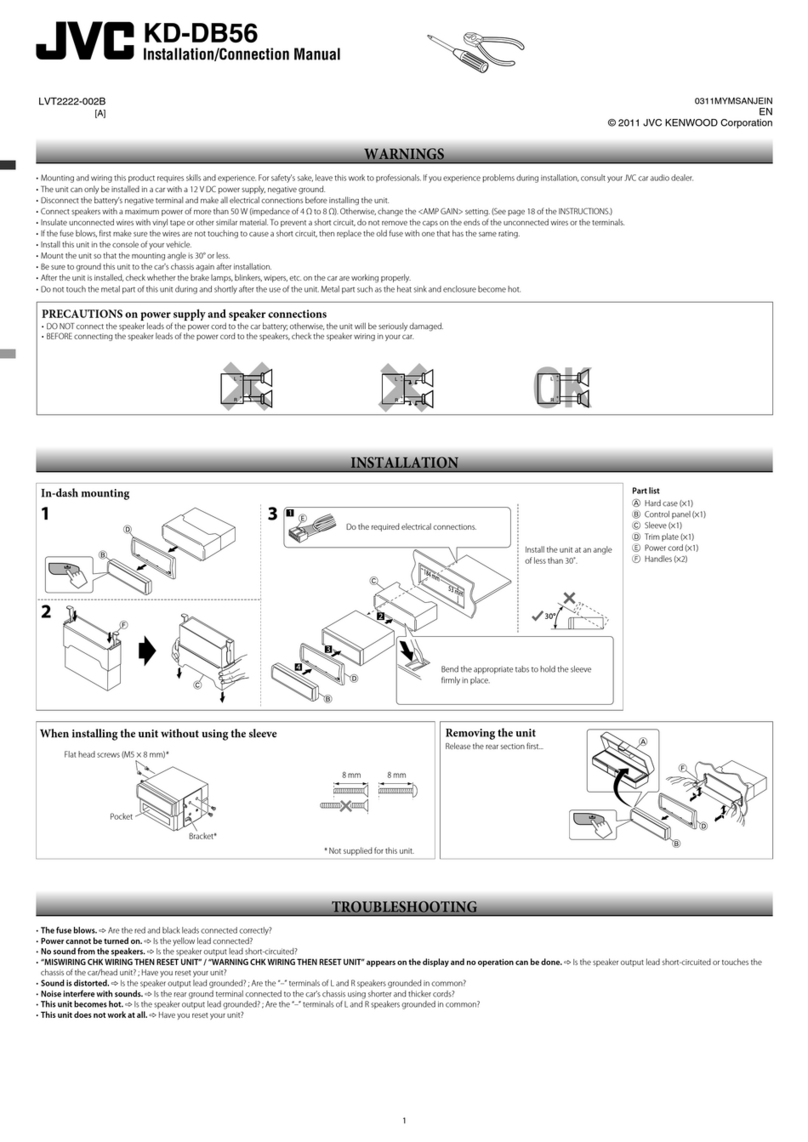 JVC KD-DB56 Installation & connection manual JVC KD-DB56 Installation & connection manual