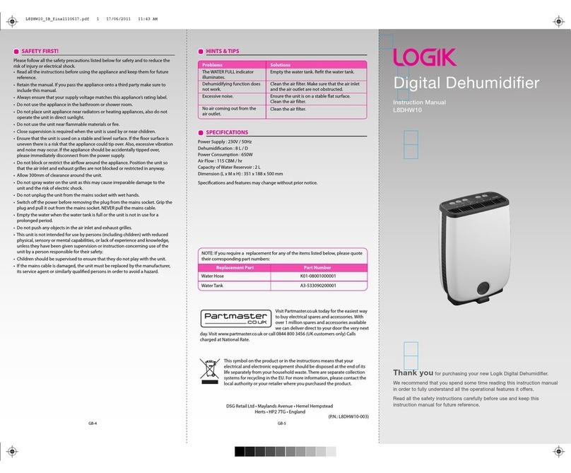 Logik L8DHW10 instruction manual Logik L8DHW10 instruction manual
