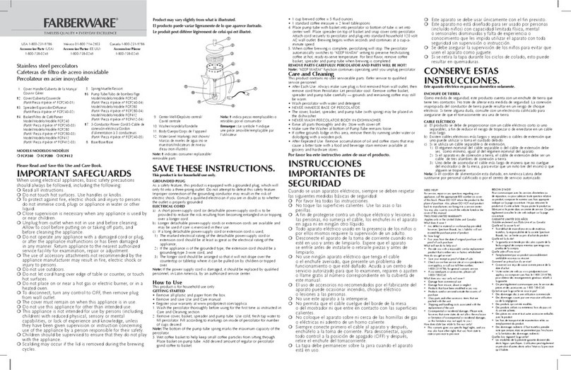 Farberware FCP240 Installation instructions