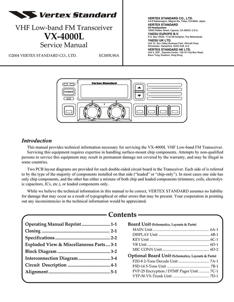 Vertex Standard VX-4000L User manual