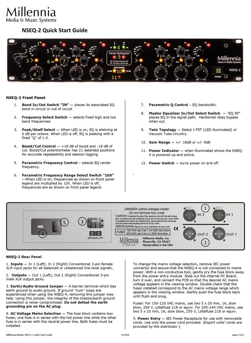 Millennia NSEQ-2 quick start guide