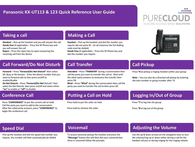 Panasonic KX-UT113 User manual