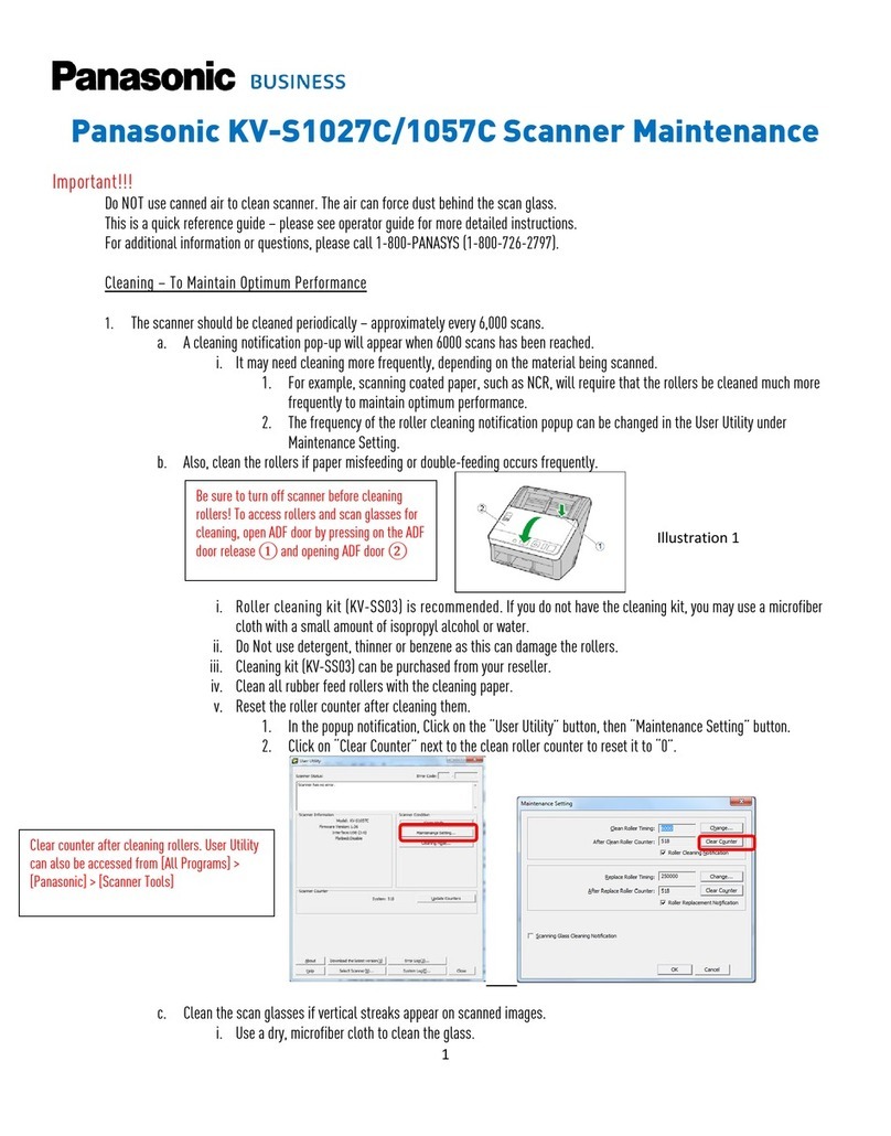 Panasonic KV-S1027C User manual