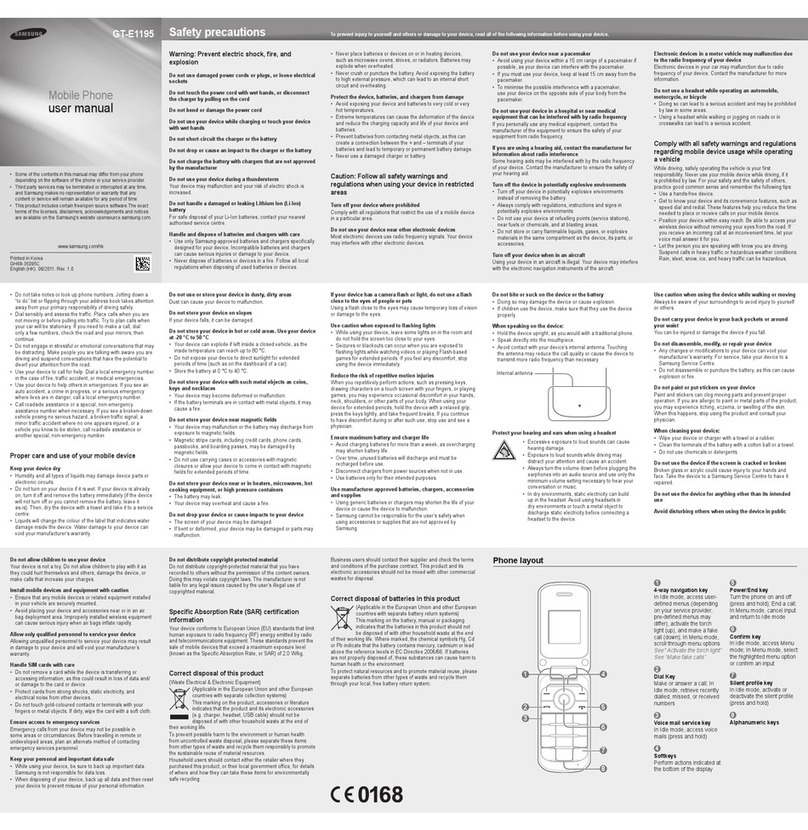 Samsung GT-E1195 user manual