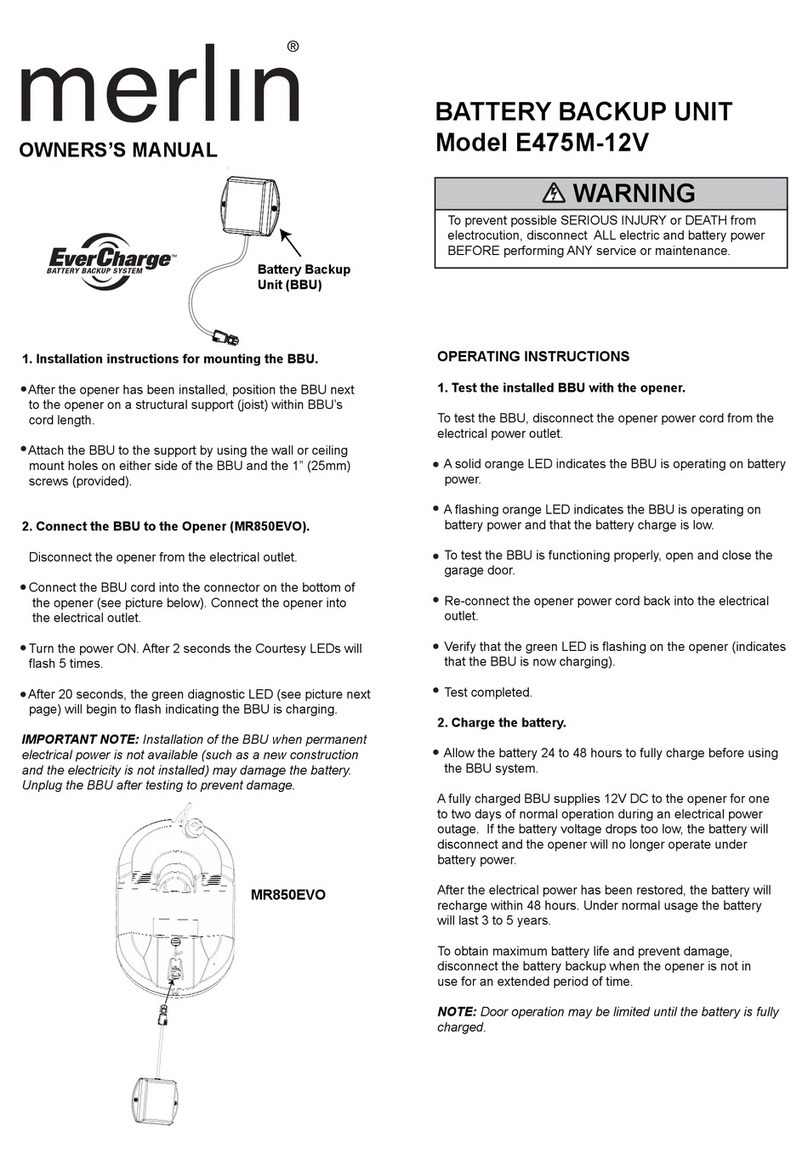 Merlin E475M-12V owner's manual