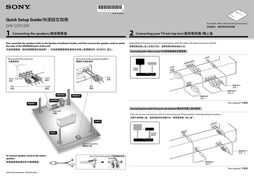 Sony DAV-DZ910W User manual