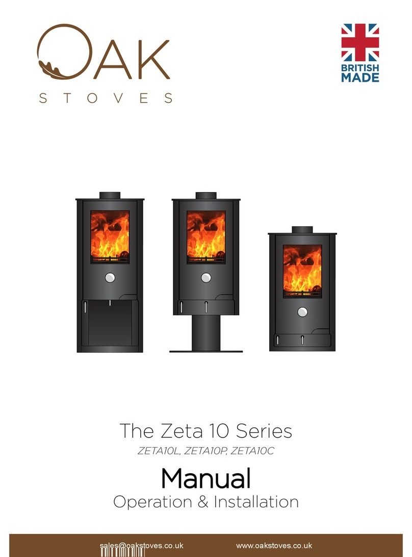 Oak Stoves ZETA10L, ZETA10P, ZETA10C Operation & installation manual