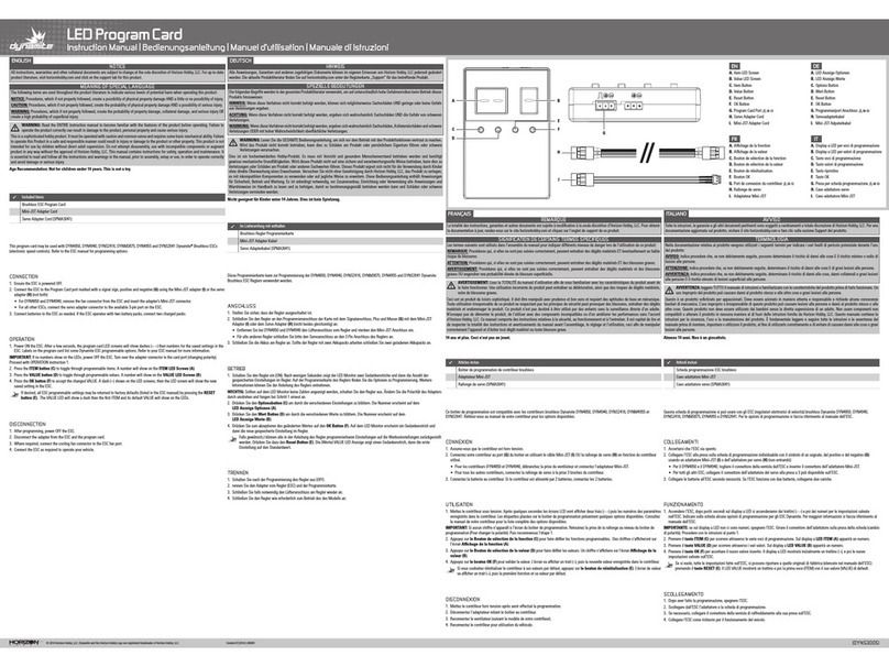 Horizon Hobby DYNS3005 instruction manual Horizon Hobby DYNS3005 instruction manual