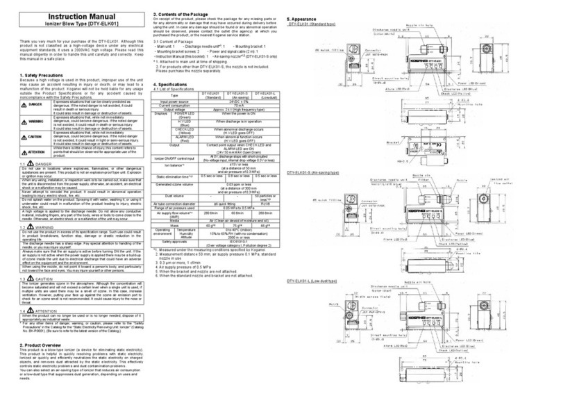 KOGANEI CORPORATION DTY-ELK01 instruction manual