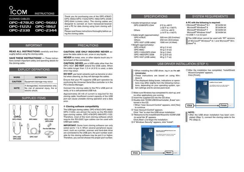 Icom opc-478uc instructions